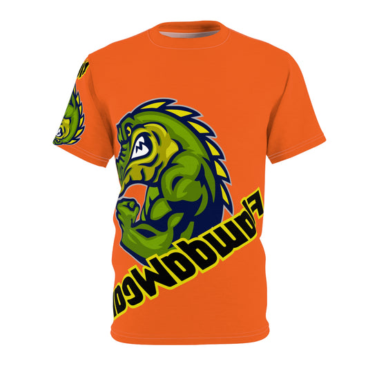 Orange Flawdawear Limited Edition OG Flawda Mane “Flawda Mane Hit’n Licks Like A Dyke” Unisex Cut & Sew Playuz Tee