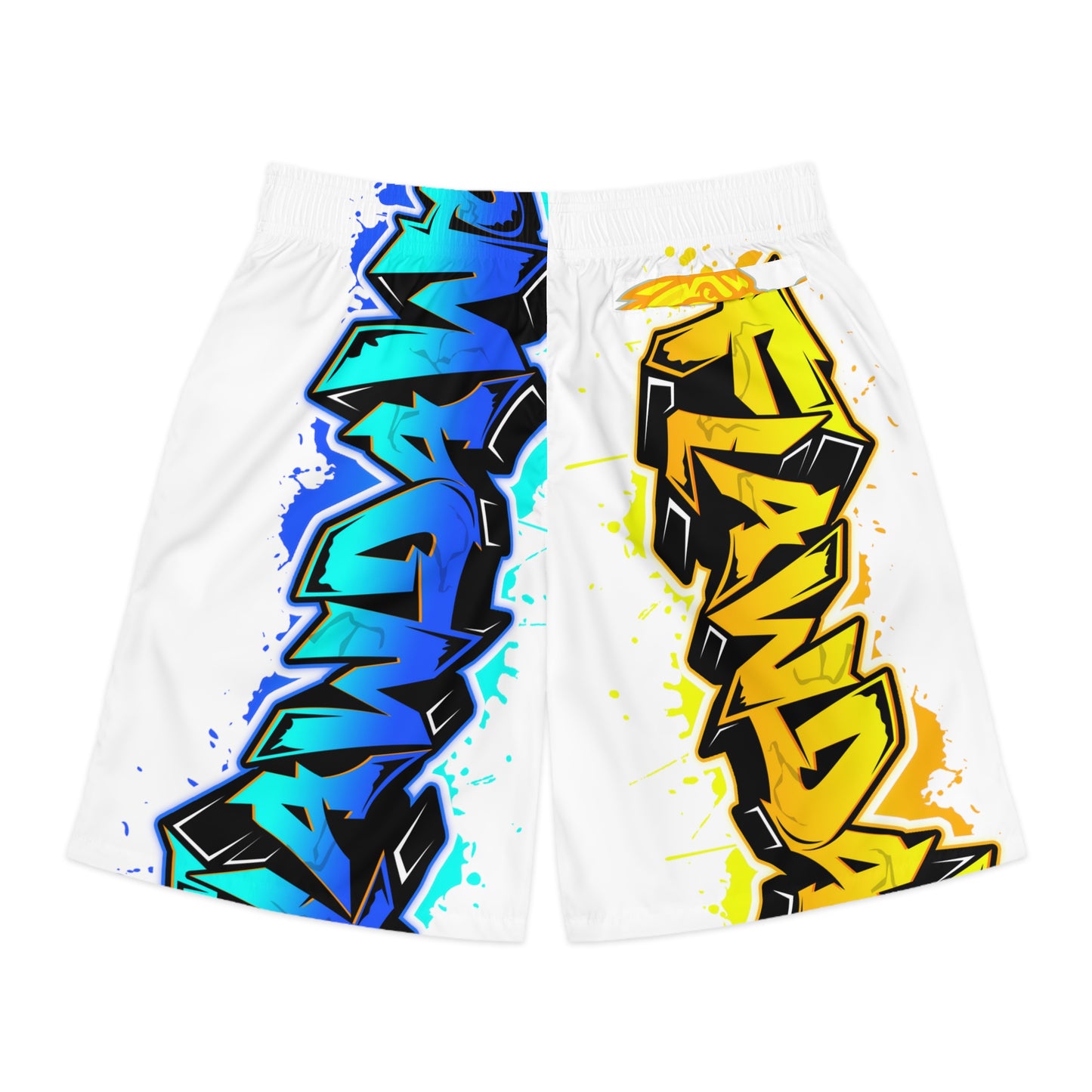 White Flawdawear Limited Edition OG Rich Daddy “Rich Daddy AKA What U Tell’n ME?” Men’s Jogguz Playuz Shorts