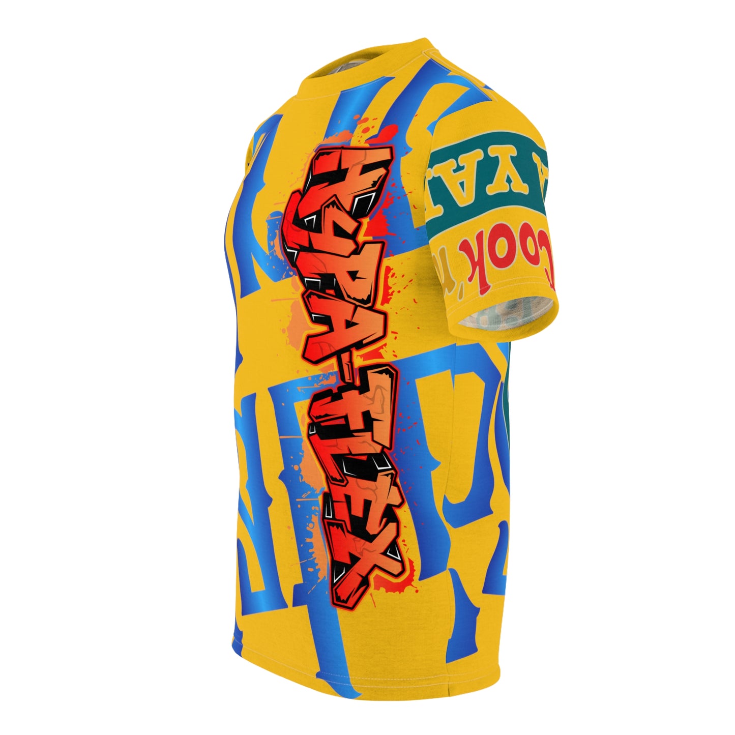 Yellow Gator Drip Exclusive Supa-Heavy Excess-Stunna Hypa-Flex Limited Edition OG Flawda Mane “Ribs Cook’n N’ Tha Yard” Unisex Cut & Sew Playuz Tee