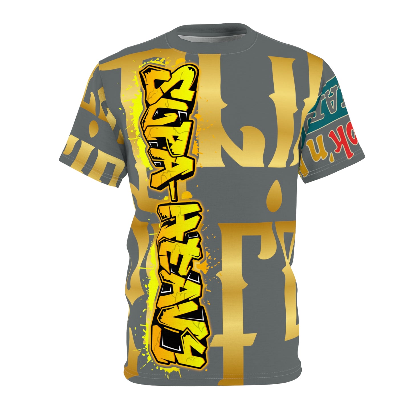 Dark Grey Gator Drip Exclusive Supa-Heavy Excess-Stunna Hypa-Flex Limited Edition OG Flawda Mane “Ribs Cook’n N’ Tha Yard” Unisex Cut & Sew Playuz Tee