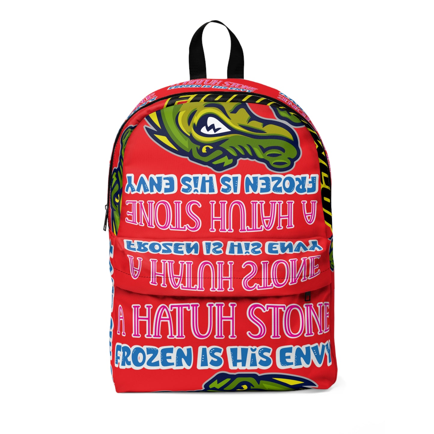 Red Flawdawear Limited Edition OG Rich Daddy "A Hatuh Stone Frozen In His Envy" Classic Backpack
