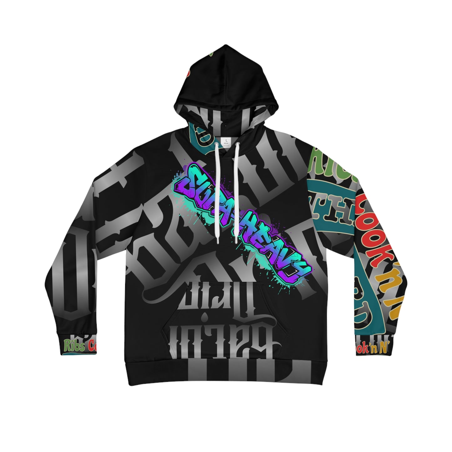 Black Gator Drip Exclusive Supa-Heavy Excess-Stunna Hypa-Flex Limited Edition OG Flawda Mane “Ribs Cook’n N’ Tha Yard” Men's Playuz Hoodie