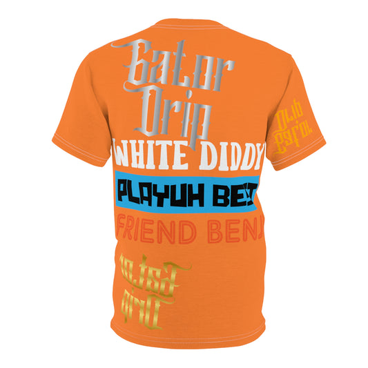 Crusta Gator Drip Exclusive Supa-Heavy Excess-Stunna Flex Alligator Playuz Limited Edition OG Multi-Logo Rich Daddy “White Diddy Playuh Best Friend Benji" Unisex Cut & Sew Playuz Tee