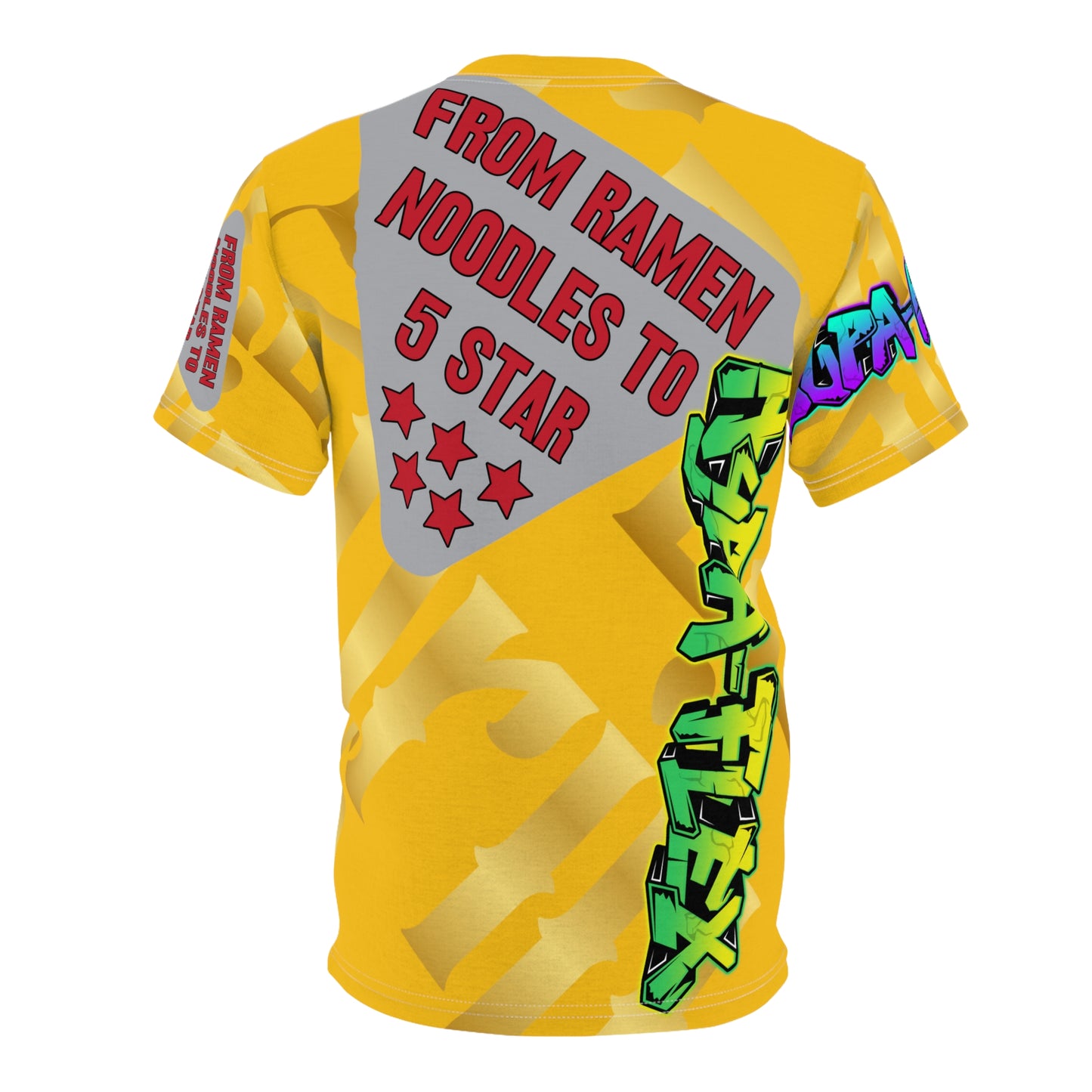 Yellow Gator Drip Exclusive Supa-Heavy Excess-Stunna Hypa-Flex Limited Edition OG Flawda Mane “From Ramen Noodles To 5 Star" Unisex Cut & Sew Playuz Tee