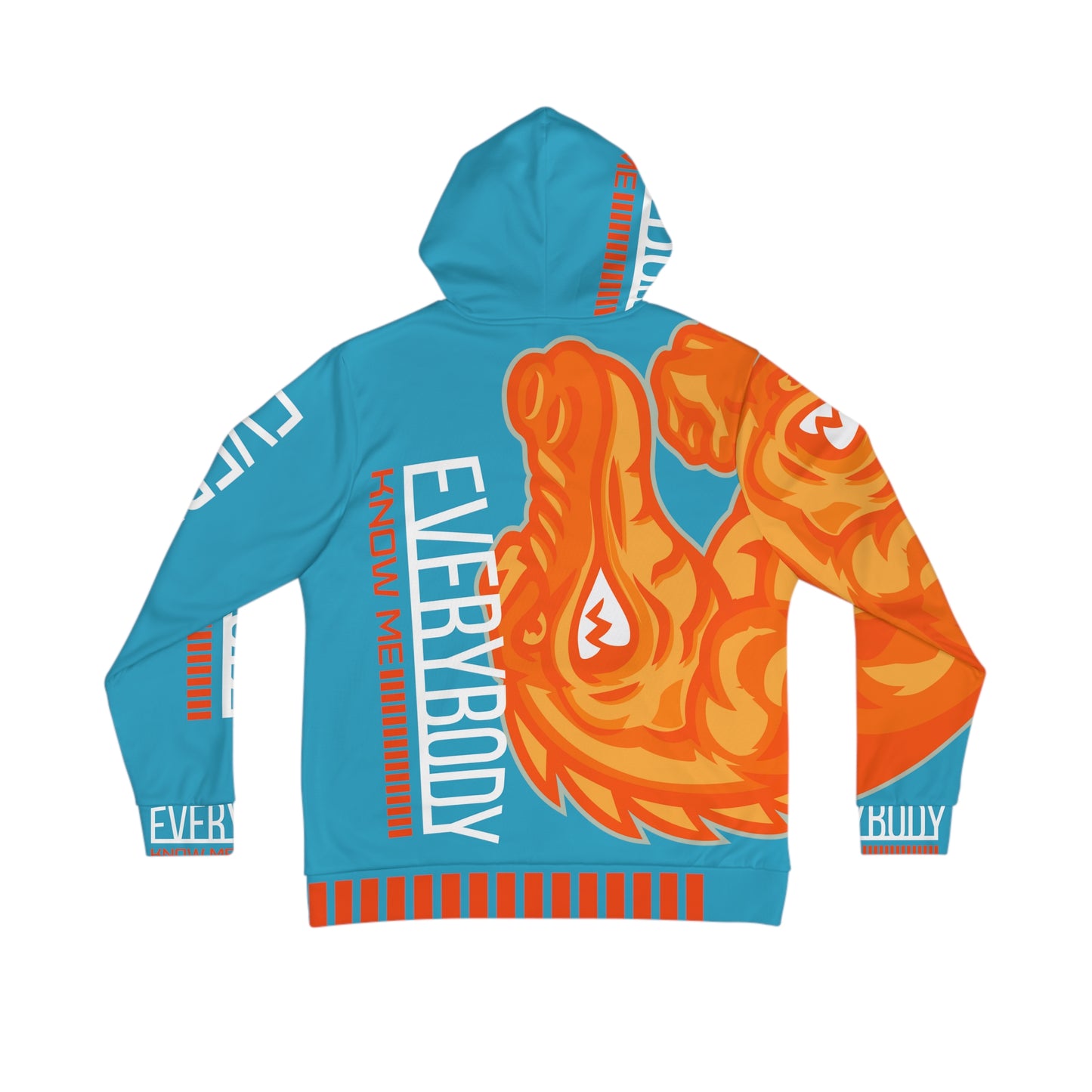 Turquoise/Orange Flawdawear Limited Edition OG Flawda Mane “Everybody Know Me” Men's Playuz Hoodie