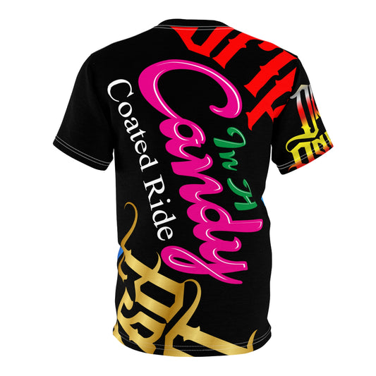 Black Gator Drip Exclusive Supa-Heavy Excess-Stunna Flex Alligator Playuz Limited Edition OG Multi-Logo Flawda Mane “In A Candy Coated Ride” Unisex Cut & Sew Playuz Tee