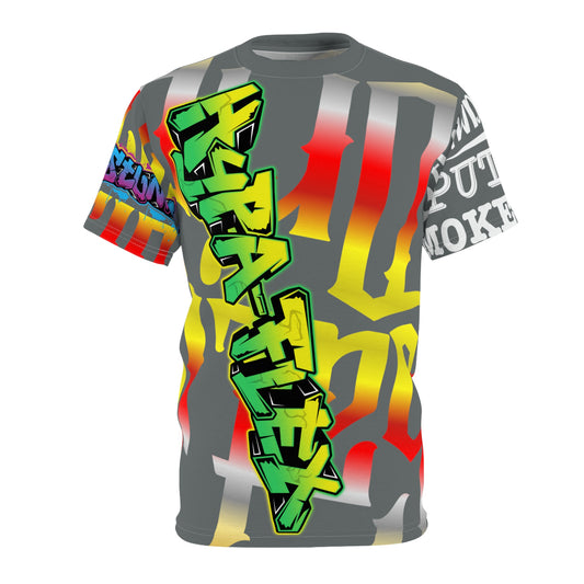 Dark Grey Gator Drip Exclusive Supa-Heavy Excess-Stunna Hypa-Flex Limited Edition OG Alligator Playuz “Flawda Mane Put Dat Smoke On You” Unisex Cut & Sew Playuz Tee