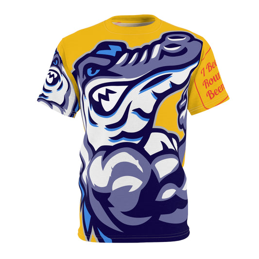 Yellow Flawdawear Limited Edition OG Flawda Mane “I Been Rid’n Round N’ I Been Stunt’n” Unisex Cut & Sew Playuz Tee