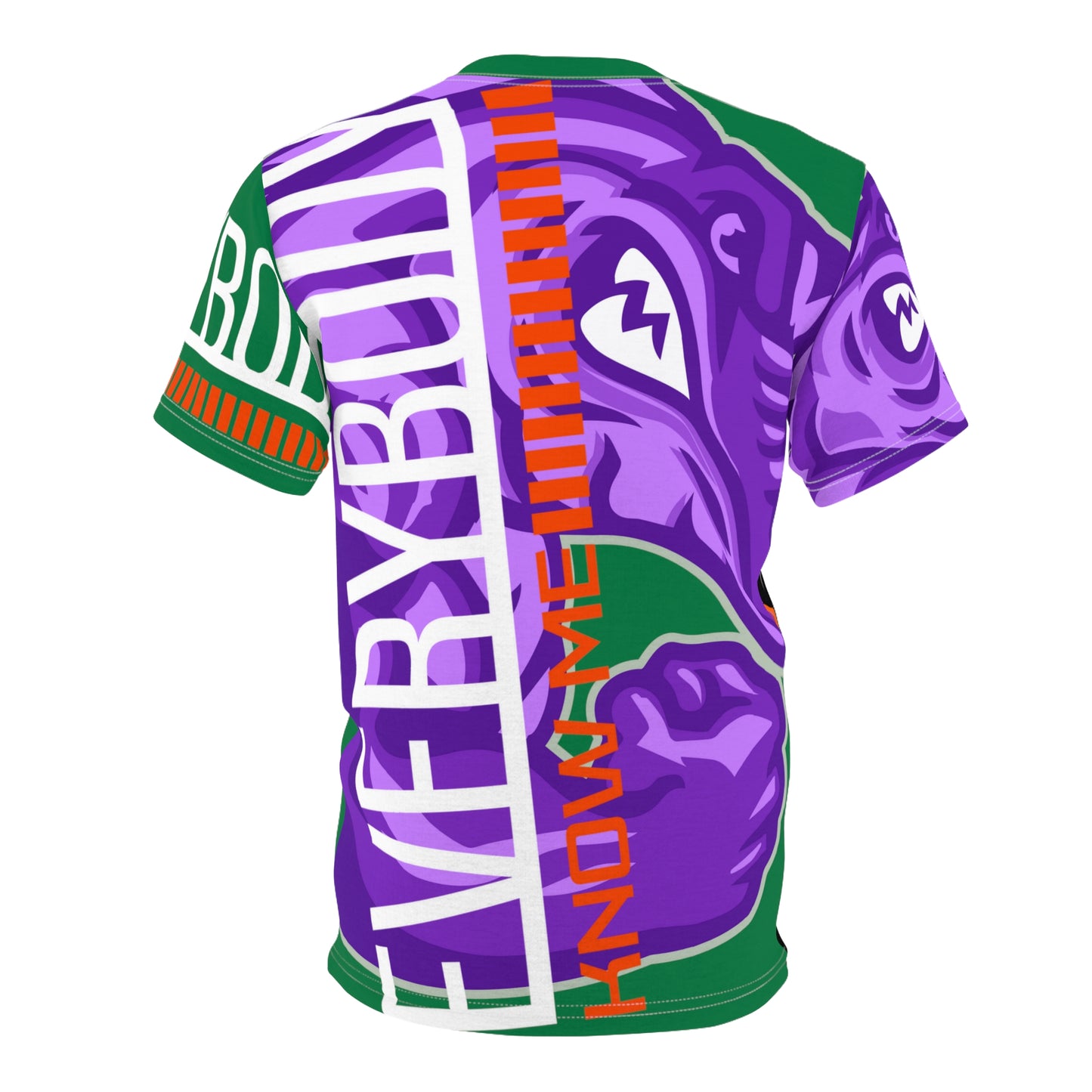 Dark Green/Purple Flawdawear Limited Edition OG Flawda Mane “Everybody Know Me” Unisex Cut & Sew Playuz Tee