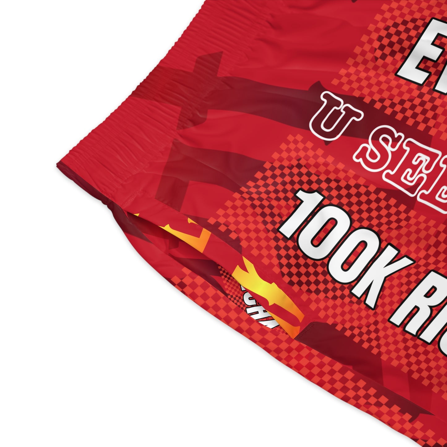 Red Gator Drip Exclusive Supa-Heavy Excess-Stunna Hypa-Flex Limited Edition OG Rich Daddy “Everytime U See Me I’m 100k Richa" Men’s Jogguz Playuz Shorts