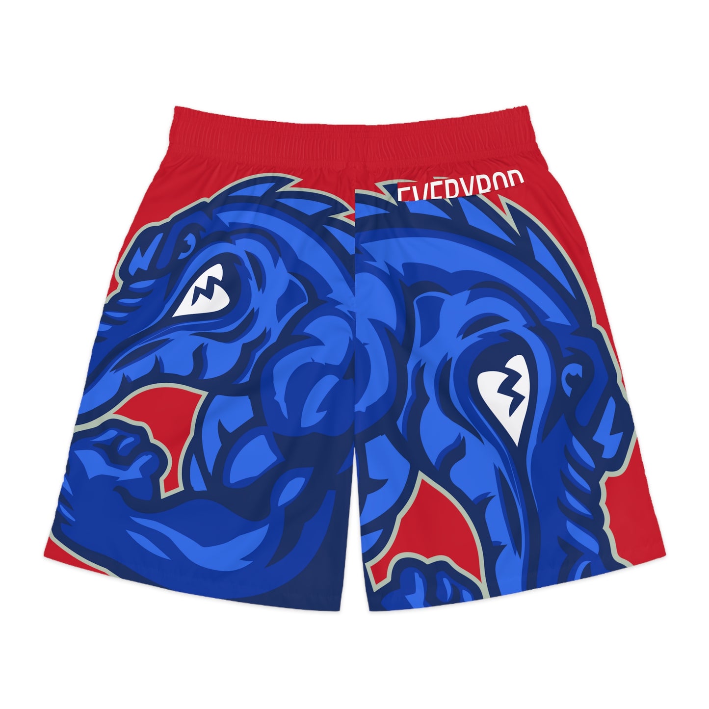 Red/Blue Flawdawear Limited Edition OG Flawda Mane “Everybody Know Me” Men’s Jogguz Playuz Shorts