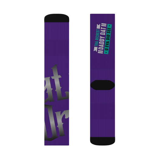 Purple Gator Drip Supa-Heavy Excess-Stunna Hypa-Flex Limited Edition OG Rich Daddy “Tha Richest Daddy Dat U Eva Did See” Medium Playuz Socks