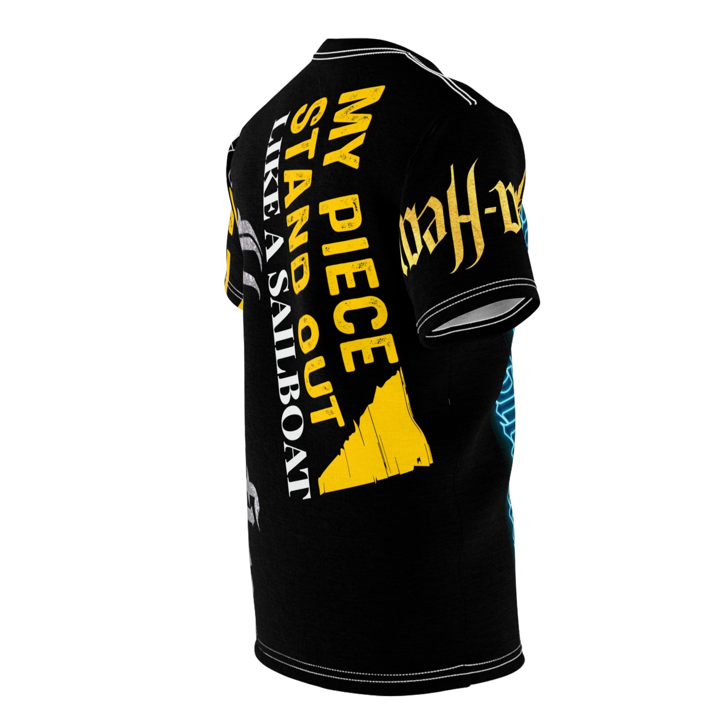 Black Gator Drip Exclusive Supa-Heavy Excess-Stunna Hypa-Flex Limited Edition OG Flawda Mane “My Piece Stand Out Like A Sailboat” Unisex Cut & Sew Playuz Tee