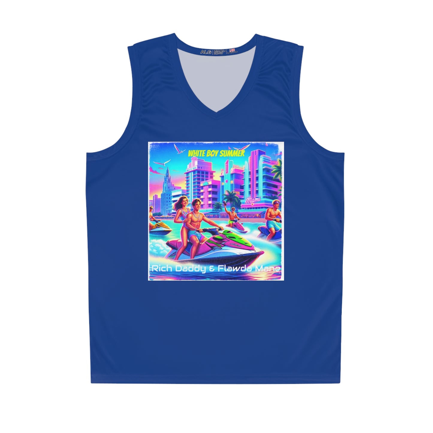 Dark Blue "White Boy Summer" OG Basketball Playuz Jersey by Flawdawear - Limited Edition