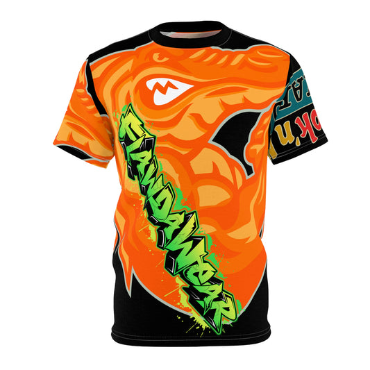 Black/Orange Flawdawear Limited Edition OG Flawda Mane “Ribs Cook’n N’ Tha Yard” Unisex Cut & Sew Playuz Tee