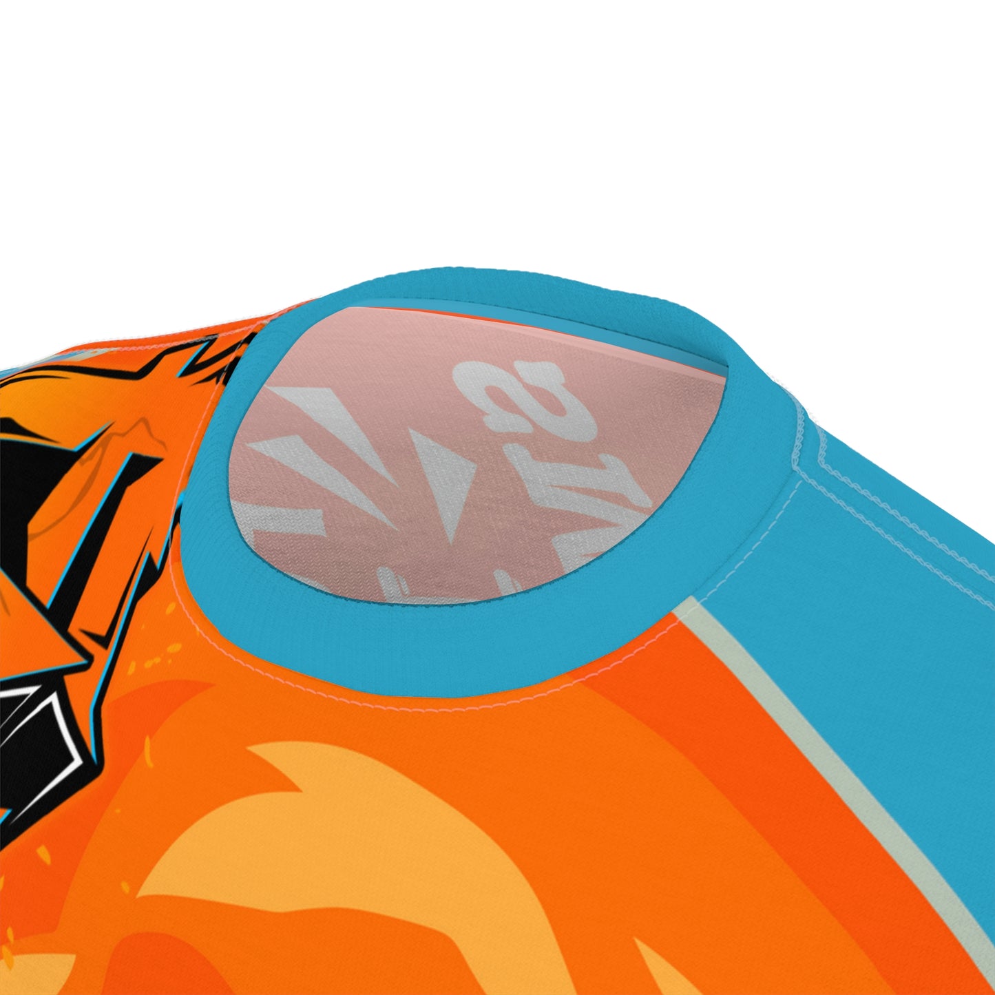 Turquoise/Orange Flawdawear Limited Edition OG Alligator Playuz “Flawda Mane Put Dat Smoke On You” Unisex Cut & Sew Playuz Tee