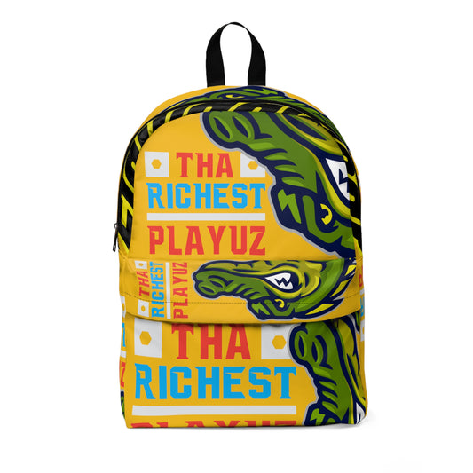Yellow Flawdawear Limited Edition OG Alligator Playuz "Tha Richest Playuz" Classic Backpack