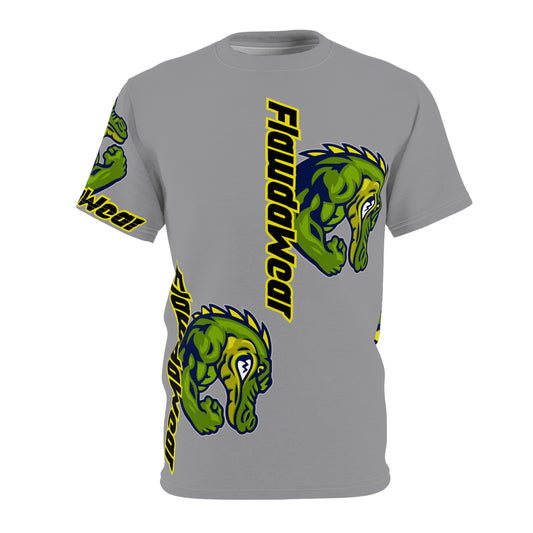 Gray Flawdawear Limited Edition OG Flawda Mane “Flawda Mane Ride Mo’ Tinted Dan Tha President” Unisex Cut & Sew Playuz Tee