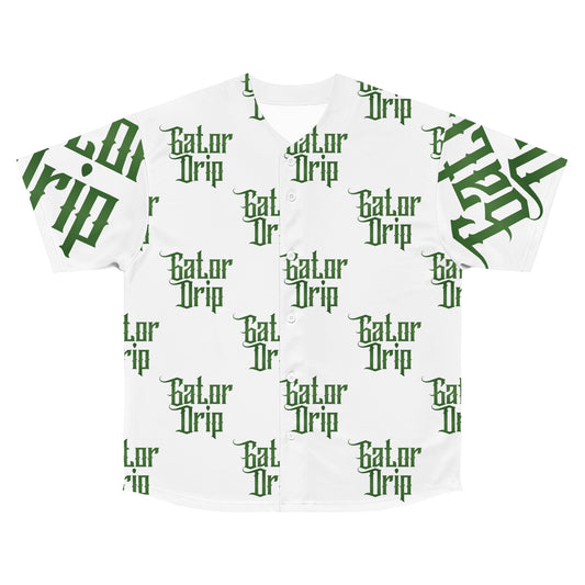 White Gator Drip Exclusive Supa-Heavy Excess-Stunna Hypa-Flex Limited Edition OG Rich Daddy "All White Collection" Men's Baseball Playuz Jersey