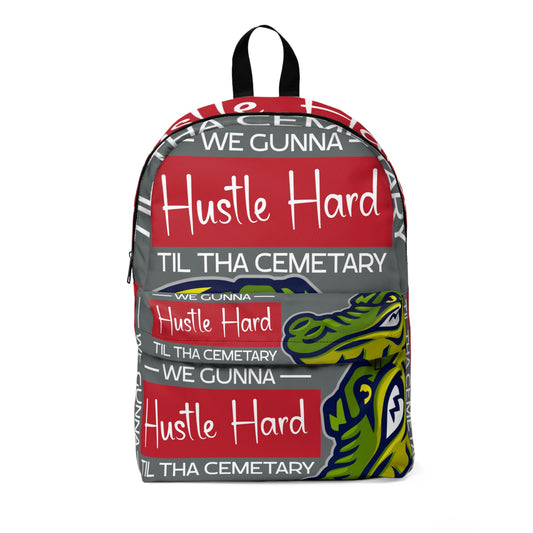 Dark Grey Flawdawear Limited Edition OG Flawda Mane "We Gunna Hustle Hard Til Tha Cemetary" Classic Backpack