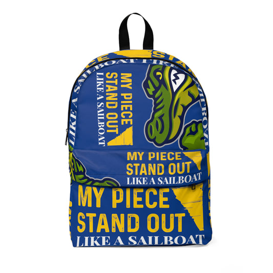 Blue Flawdawear Limited Edition OG Flawda Mane "My Piece Stand Out Like A Sailboat" Classic Backpack