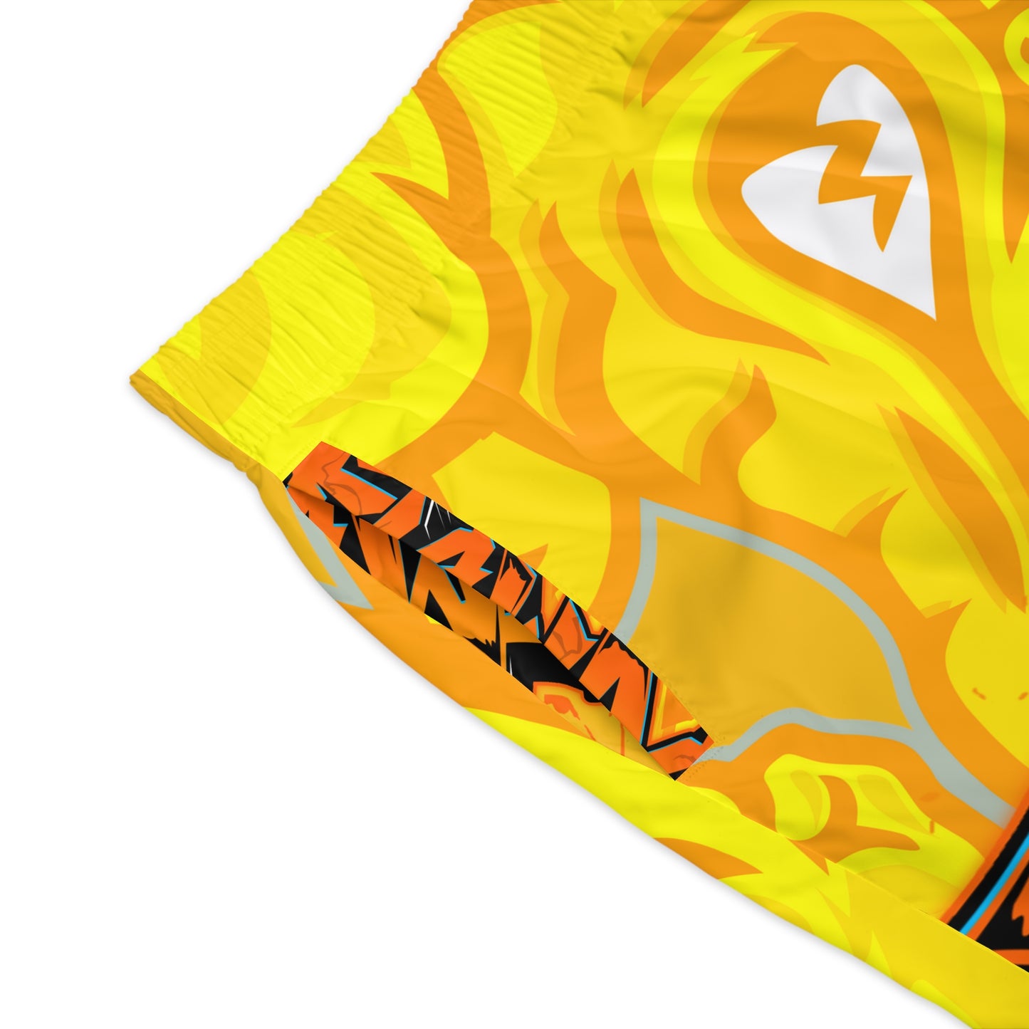 Yellow Flawdawear Limited Edition OG Flawda Mane “Ribs Cook’n N’ Men’s Jogguz Playuz Shorts