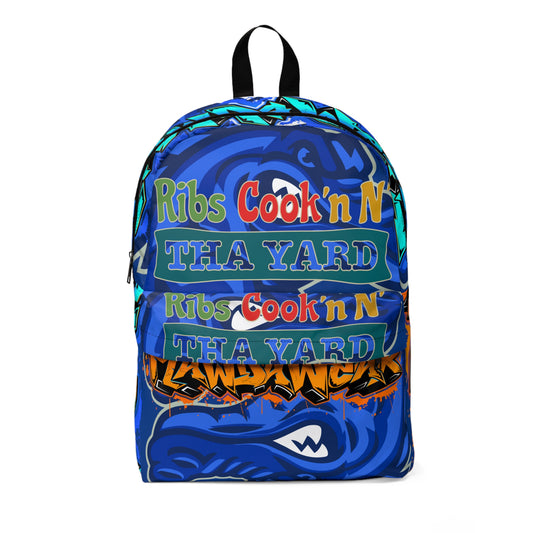 Blue Flawdawear Limited Edition OG Flawda Mane “Ribs Cook’n N’ Classic Playuz Backpack