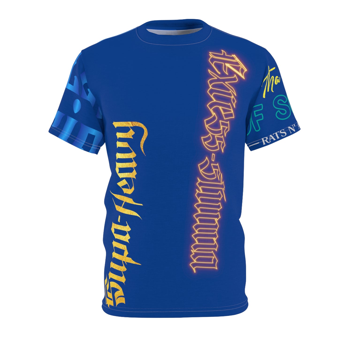 Dark Blue Gator Drip Exclusive Supa-Heavy Excess-Stunna Hypa-Flex Limited Edition OG Flawda Mane “Tha State Of Swamp Rats N’ Alligators” Unisex Cut & Sew Playuz Tee