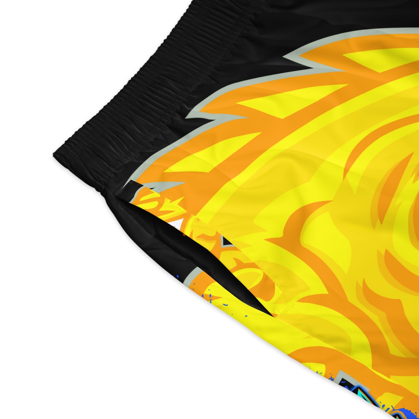 Black/Yellow Flawdawear Limited Edition OG Flawda Mane “Everybody Know Me” Men’s Jogguz Playuz Shorts