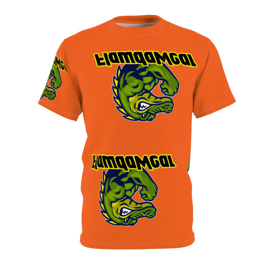 Orange Flawdawear Limited Edition OG Alligator Papuh Playuz “Long Driveways I’m Paid Every Which Way” Unisex Cut & Sew Playuz Tee