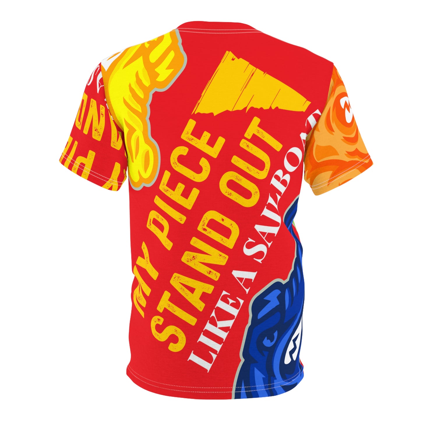 Red Flawdawear Limited Edition OG Flawda Mane “My Piece Stand Out Like A Sailboat” Unisex Cut & Sew Playuz Tee