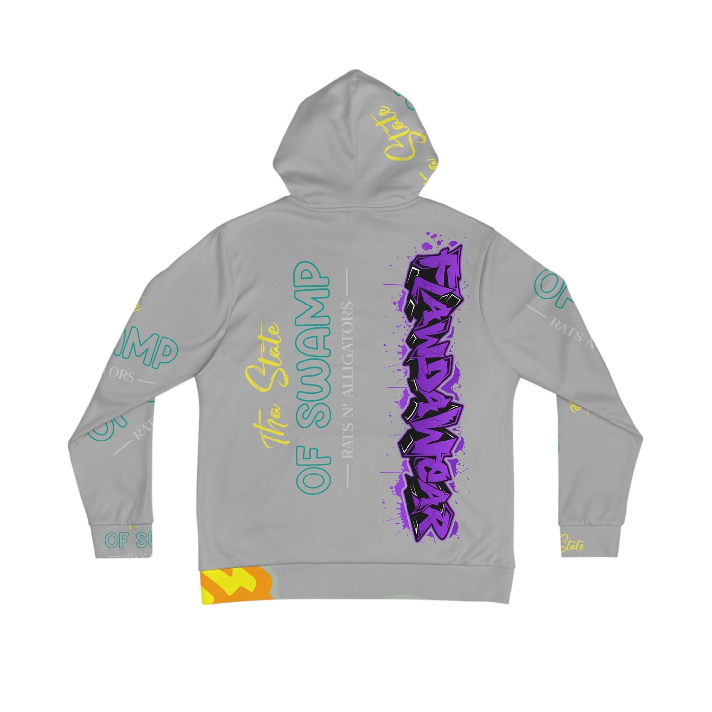 Light Grey Flawdawear Limited Edition OG Flawda Mane “Tha State Of Swamp Rats N’ Alligators” Men's Playuz Hoodie