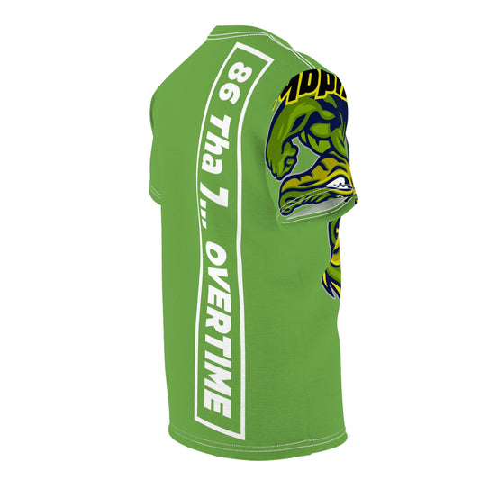 Green Flawdawear Alligator Playuz “86 Tha 7… OVERTIME” Limited Edition OG Unisex Cut & Sew Playuz Tee