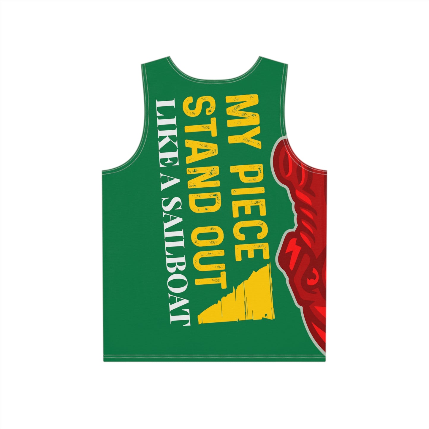 Dark Green Flawdawear Limited Edition OG Flawda Mane “My Piece Stand Out Like A Sailboat” Men’s Playuz Tank