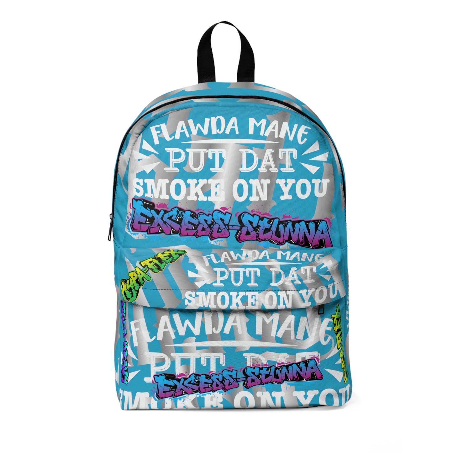 Turquoise Gator Drip Exclusive Supa-Heavy Excess-Stunna Hypa-Flex Limited Edition OG Alligator Playuz “Flawda Mane Put Dat Smoke On You” Classic Backpack