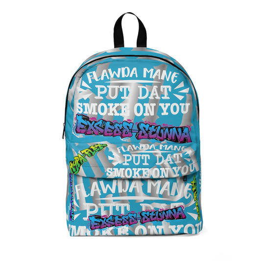 Turquoise Gator Drip Exclusive Supa-Heavy Excess-Stunna Hypa-Flex Limited Edition OG Alligator Playuz “Flawda Mane Put Dat Smoke On You” Classic Backpack