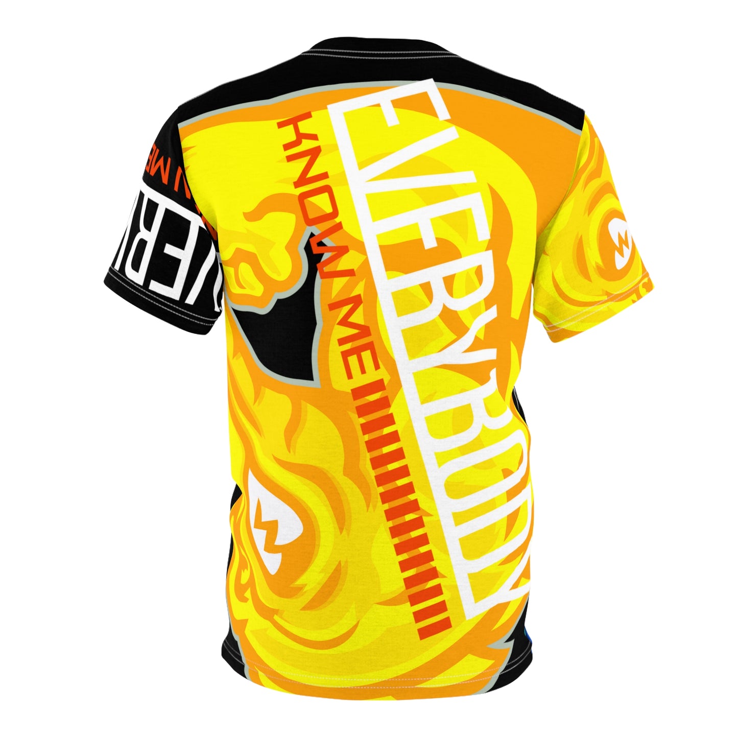 Black/Yellow Flawdawear Limited Edition OG Flawda Mane “Everybody Know Me” Unisex Cut & Sew Playuz Tee