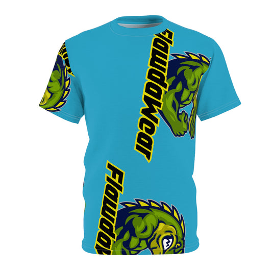 Turquoise Flawdawear Limited Edition OG Flawda Mane “Paint My Truck Up Like A Now N’ Later” Unisex Cut & Sew Playuz Tee