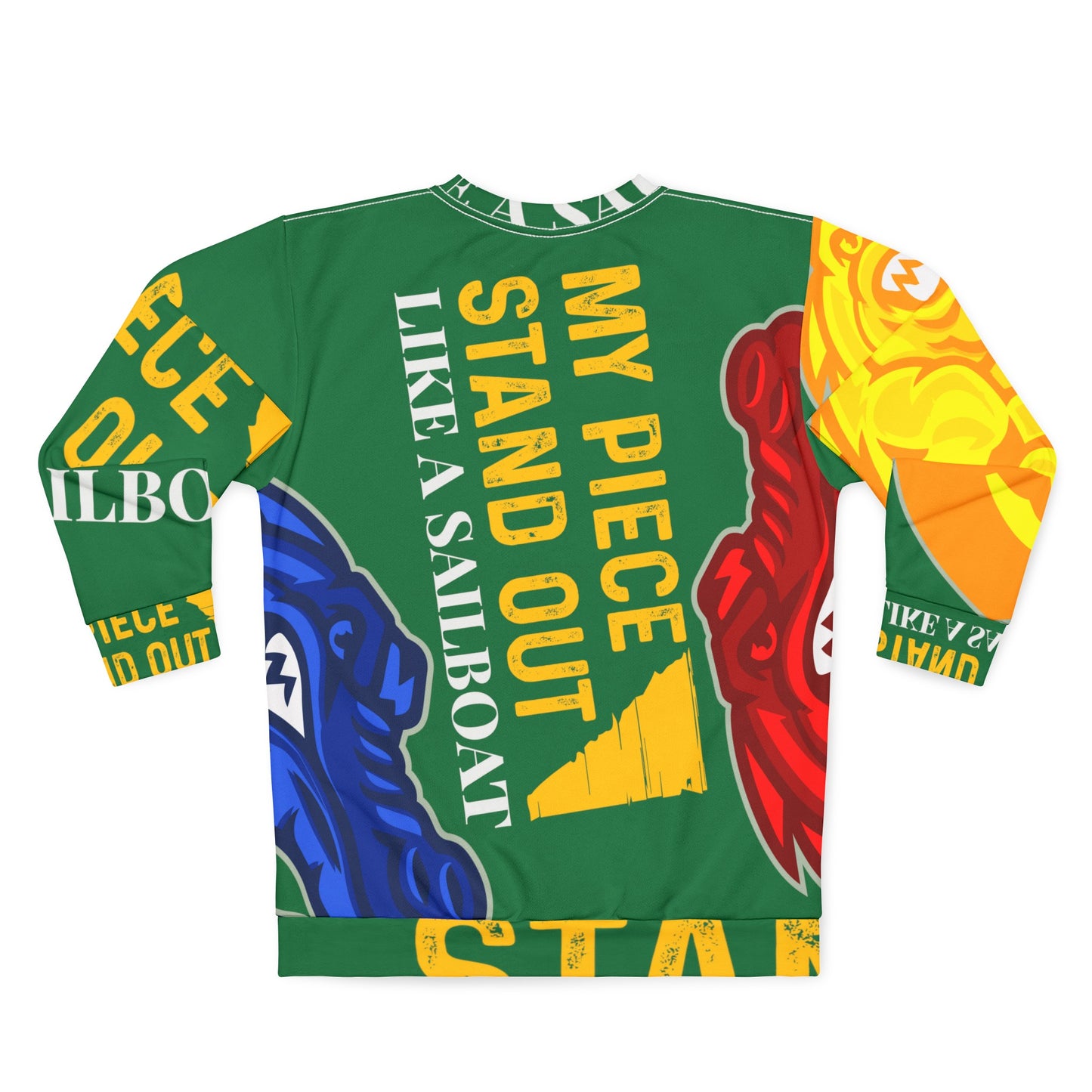 Dark Green Flawdawear Limited Edition OG Flawda Mane “My Piece Stand Out Like A Sailboat” Unisex Playuz Sweatshirt