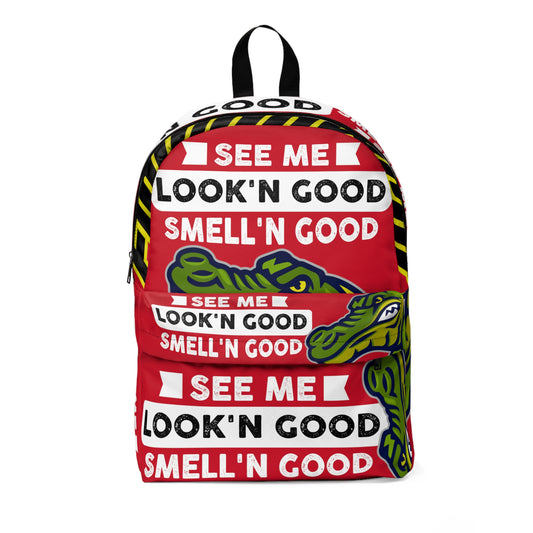 Red Flawdawear Limited Edition OG Flawda Mane "See Me Look'n Good Smell'n Good" Classic Backpack