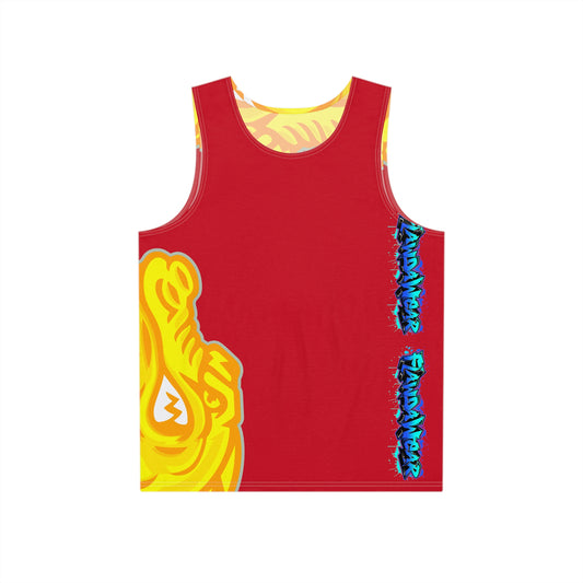 Dark Red Flawdawear Limited Edition OG Flawda Mane “Tha State Of Swamp Rats N’ Alligators” Men’s Playuz Tank