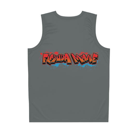 Dark Grey Flawdawear Limited Edition OG Flawda Mane "Graffiti Flawda Mane" Basketball Playuz Jersey