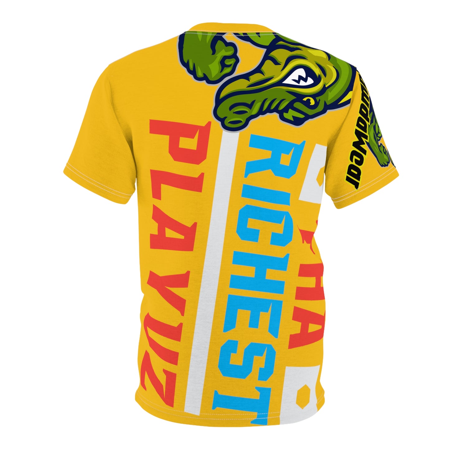 Yellow Flawdawear Limited Edition OG Alligator Papuh Playuz “Tha Richest Playuz” Unisex Cut & Sew Playuz Tee