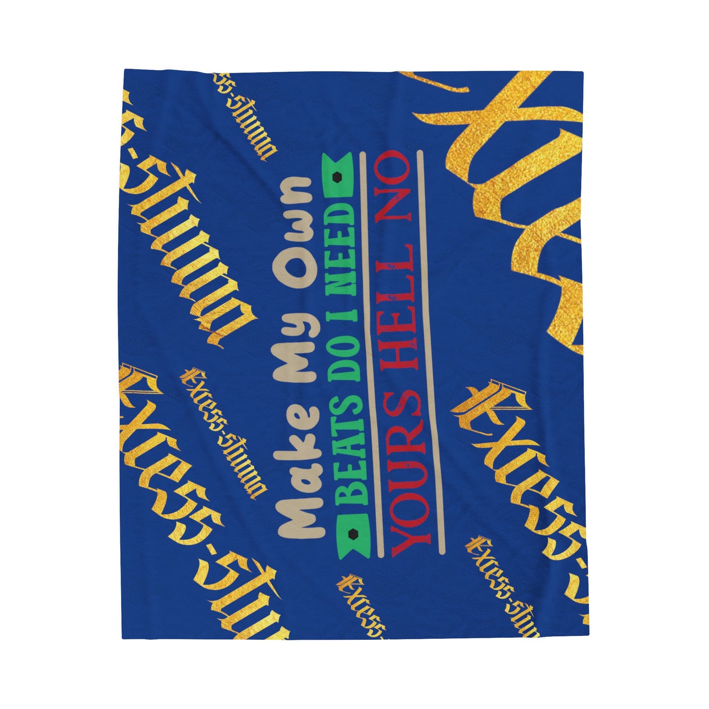 Dark Blue Gator Drip Exclusive Supa-Heavy Excess-Stunna Hypa-Flex Limited Edition OG Flawda Mane “Make My Own Beats Do I Need Yours Hell No” Velveteen Plush Playuz Blanket
