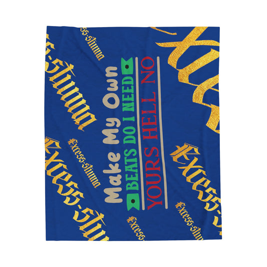 Dark Blue Gator Drip Exclusive Supa-Heavy Excess-Stunna Hypa-Flex Limited Edition OG Flawda Mane “Make My Own Beats Do I Need Yours Hell No” Velveteen Plush Playuz Blanket
