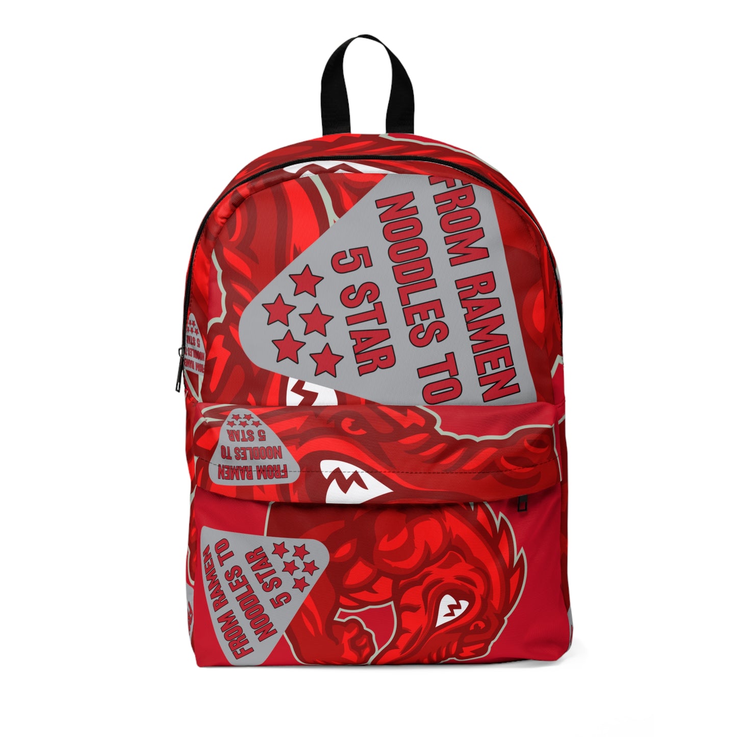 Dark Red Flawdawear Limited Edition OG Flawda Mane “From Ramen Noodles To 5 Star” Classic Playuz Backpack