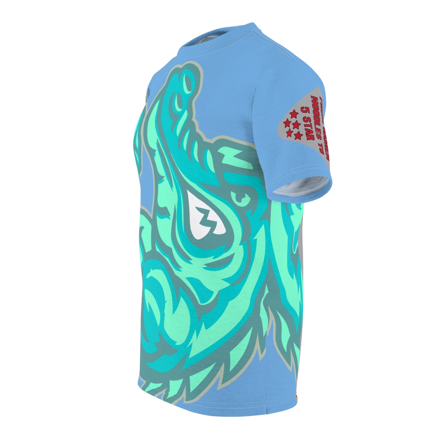 Light Blue/Mint Flawdawear Limited Edition OG Flawda Mane “From Ramen Noodles To 5 Star” Unisex Cut & Sew Playuz Tee