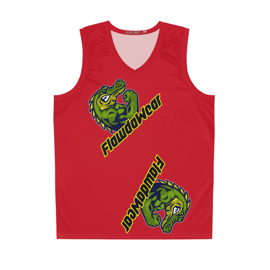 Dark Red Flawdawear Alligator Playuz “Flex’n All Summa Stunt’n All Winta ” Limited Edition OG Men’s Basketball Playuz Jersey