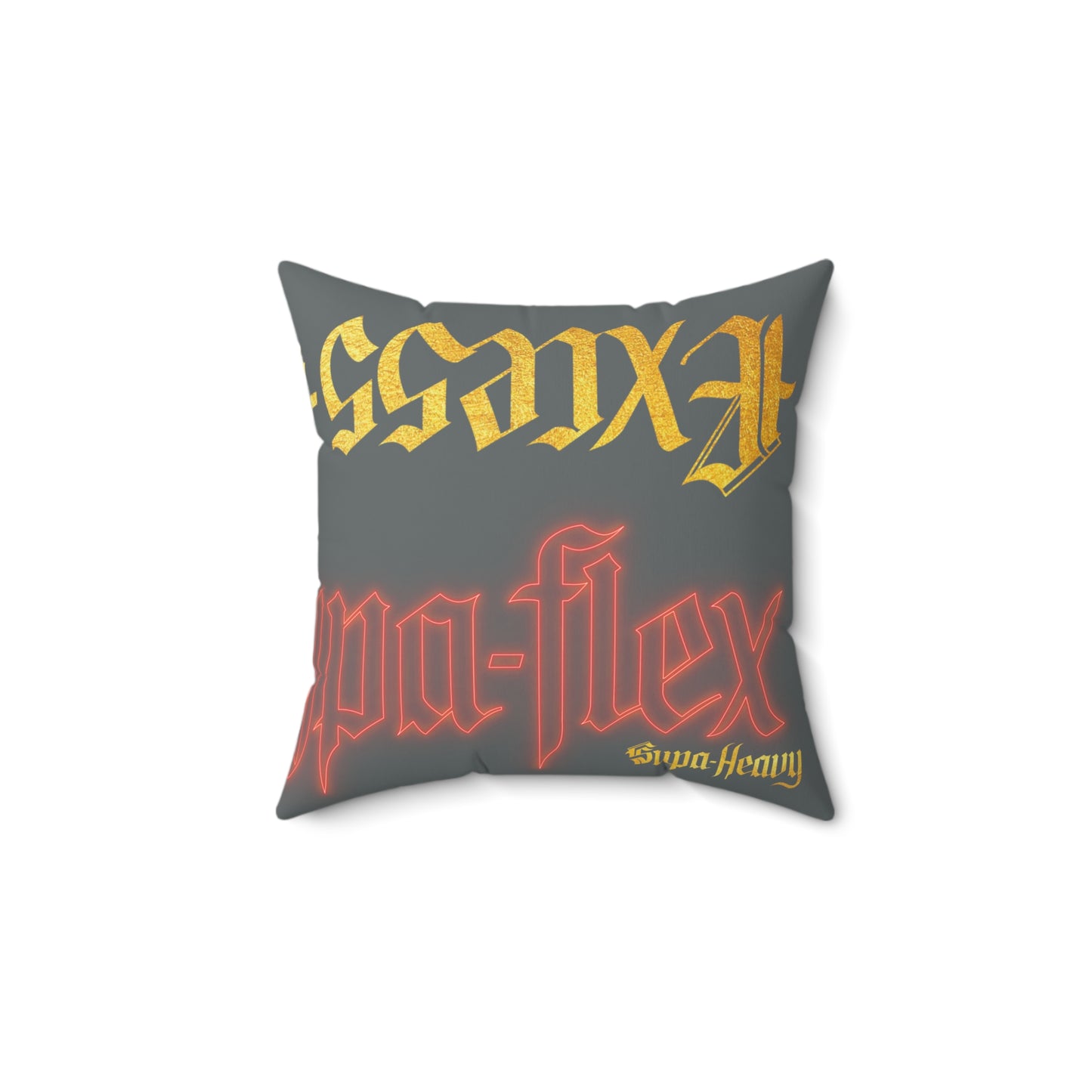 Dark Grey Gator Drip Exclusive Supa-Heavy Excess-Stunna Hypa-Flex Limited Edition OG Flawda Mane “Tha State Of Swamp Rats N’ Alligators” Polyester Square Playuz Pillow