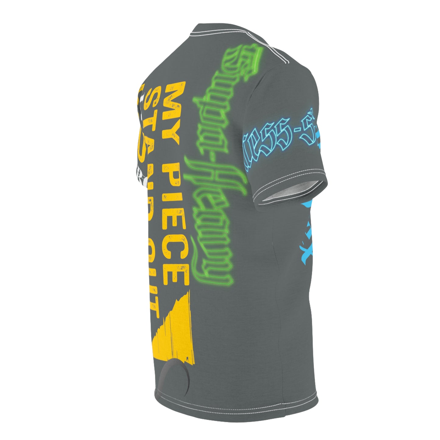 Dark Grey Gator Drip Exclusive Supa-Heavy Excess-Stunna Hypa-Flex Limited Edition OG Flawda Mane “My Piece Stand Out Like A Sailboat” Unisex Cut & Sew Playuz Tee